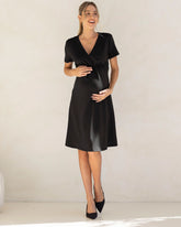 Colette Soft Ponte Work Dress in Black