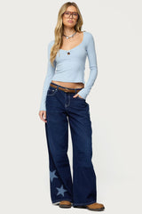 Madder Keyhole Cutout Top