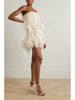 Wendell tiered ruffled lace and tulle mini dress