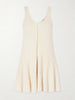 Godet silk mini dress