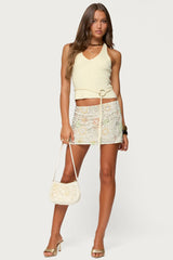 Kez Belted Knit Halter Top