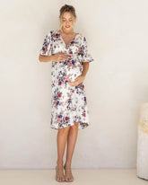 Renee Maternity Dress in Pink Floral