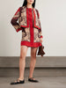 Storybook printed silk mini dress