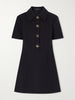 Wool-crepe mini dress
