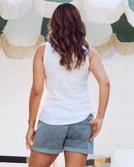 Ivy Maternity Cotton Singlet - White