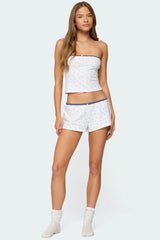 Stefi Floral Contrast Tube Top