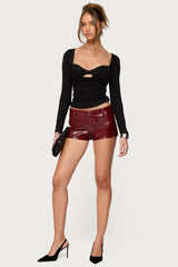 Oaklyn Layered Bra Cowl Neck Top