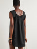 Almadia crochet-trimmed ramie mini dress