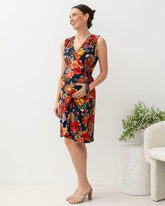 Eve Maternity Classic Wrap Dress in Floral Print