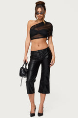 Layered Bandaeu Sheer Mesh Top