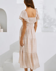 Lila Baby Shower Maternity Dress in Nude Pink