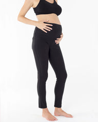 Tamara Fitted Maternity Cotton Pants- Black