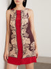 Storybook printed silk mini dress