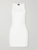 Embossed jersey mini dress