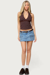 Ginny Mixed Polka Dot Halter Top
