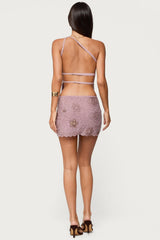 Astrid Beaded Backless One Shoulder Top