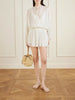 Metallic crochet-knit mini dress