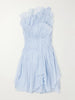 Nisha one-shoulder organza mini dress