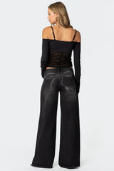 Vyxen Vintage Washed Low Rise Baggy Jeans