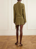 Asymmetric cotton mini dress
