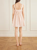 Babydoll printed linen and cotton-blend mini dress