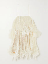 Wendell tiered ruffled lace and tulle mini dress