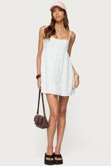 Winifred Eyelet Babydoll Mini Dress