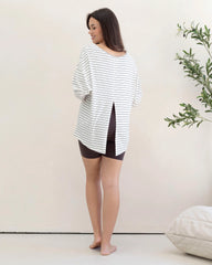 Reversible Maternity Long Sleeve Top in Stripe