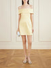 Mandy off-the-shoulder pleated mini dress