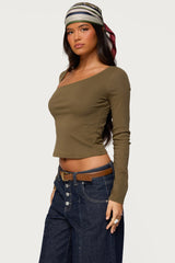 Rion Asymmetric Long Sleeve Top