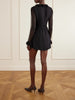 Ruffled sheer mini dress