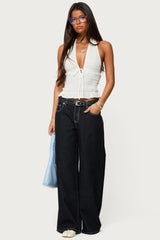 Karah Belt Low Rise Baggy Jeans