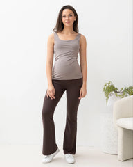 New Deluxe Bootcut Maternity Pants in Cocoa