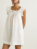 Almadia crochet-trimmed ramie mini dress