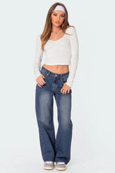 Karie Mid Rise Baggy Jeans
