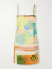 Laura printed linen mini dress