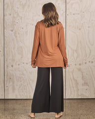 Mila Waterfall Maternity Nursing Cardigan in Ginger