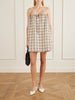 Checked seersucker mini dress