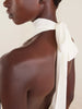 Ibiza halterneck knotted gathered crepon mini dress