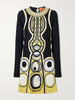 Slinky printed jersey mini dress