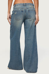 Mahlia Button Low Rise Baggy Jeans