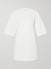 Cut-out cotton-blend jersey mini dress