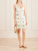 Tropical Porcelain printed linen mini dress