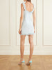 Bow-embellished floral-print silk-satin mini dress