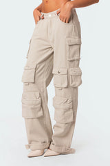 Boyfriend Low Rise Baggy Cargo Jeans