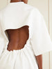 Cut-out cotton-blend jersey mini dress
