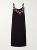 Embellished moire mini dress