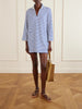 Striped cotton-jersey mini dress