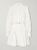Artesan beltedbroderie anglaise poplin mini dress