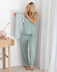 Essential Maternity Swing Tank in Sage Green